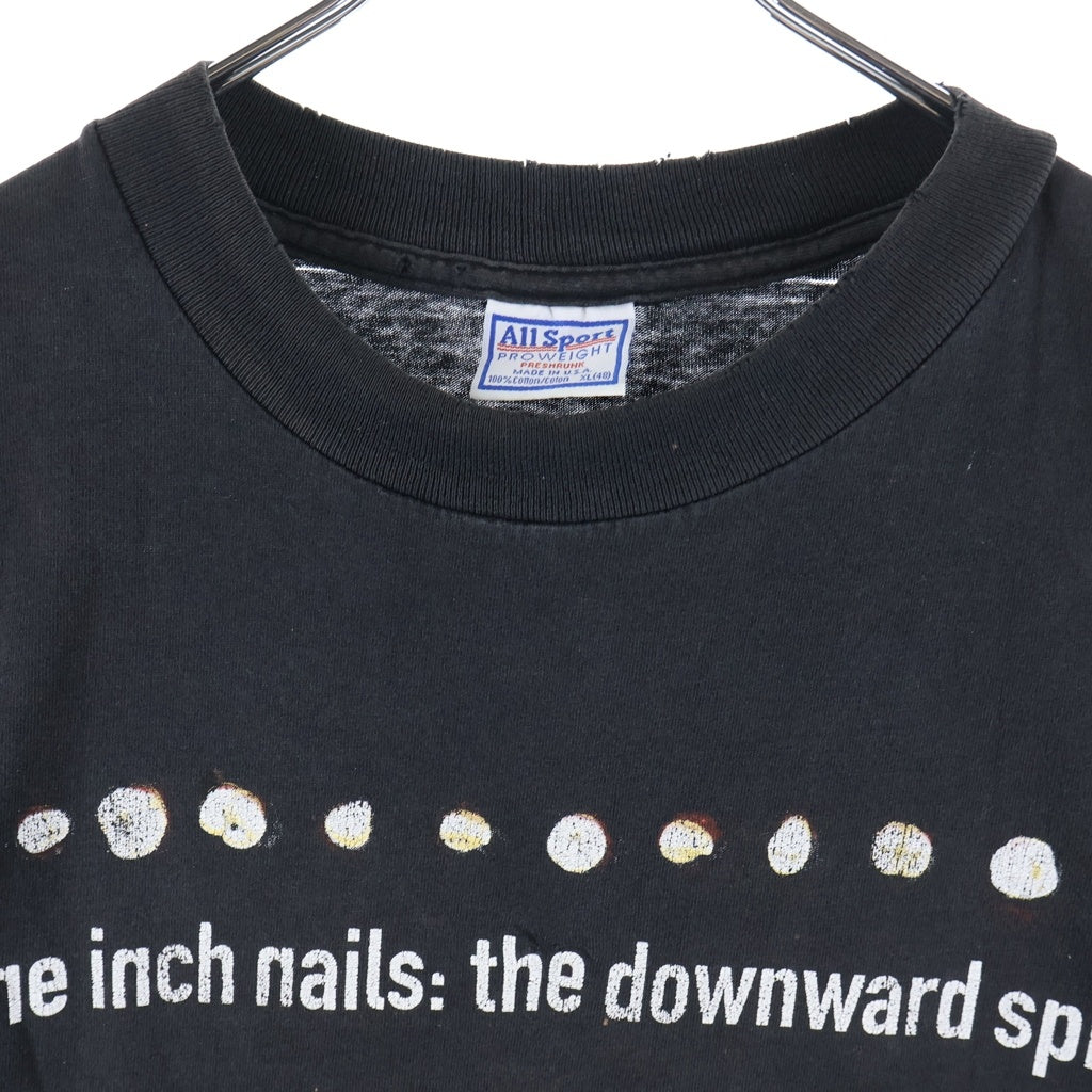 VINTAGE(ヴィンテージ) 90S NINE INCH NAILS 1994 THE DOWNWARD SPIRAL TEE ヴィンテージ ナインインチネイルズ ダウンワードスパイラル 両面プリント 半袖Tシャツ ブラック