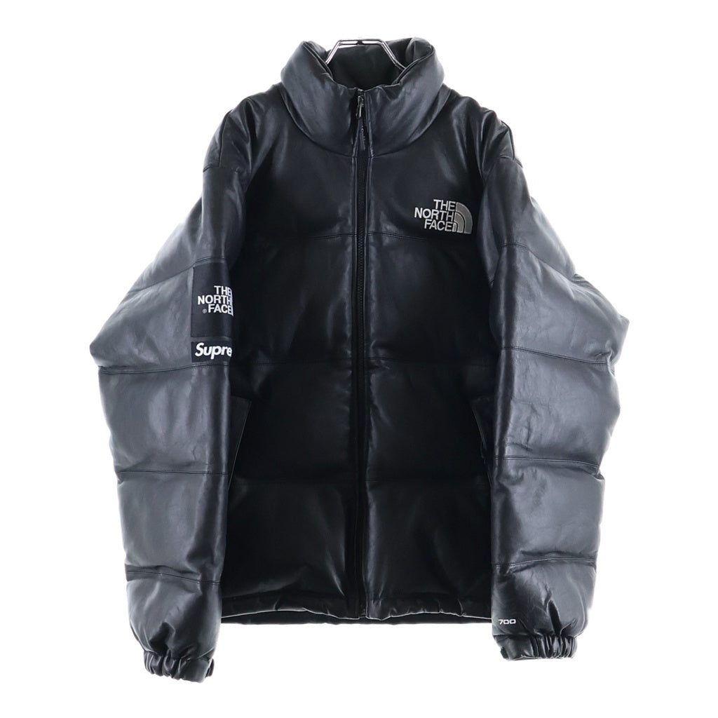 SUPREME(シュプリーム) 17AW ×THE NORTH FACE LEATHER NUPTSE DOWN JACKET ヌプシ レザーダウンジャケット ブラック ND91702I