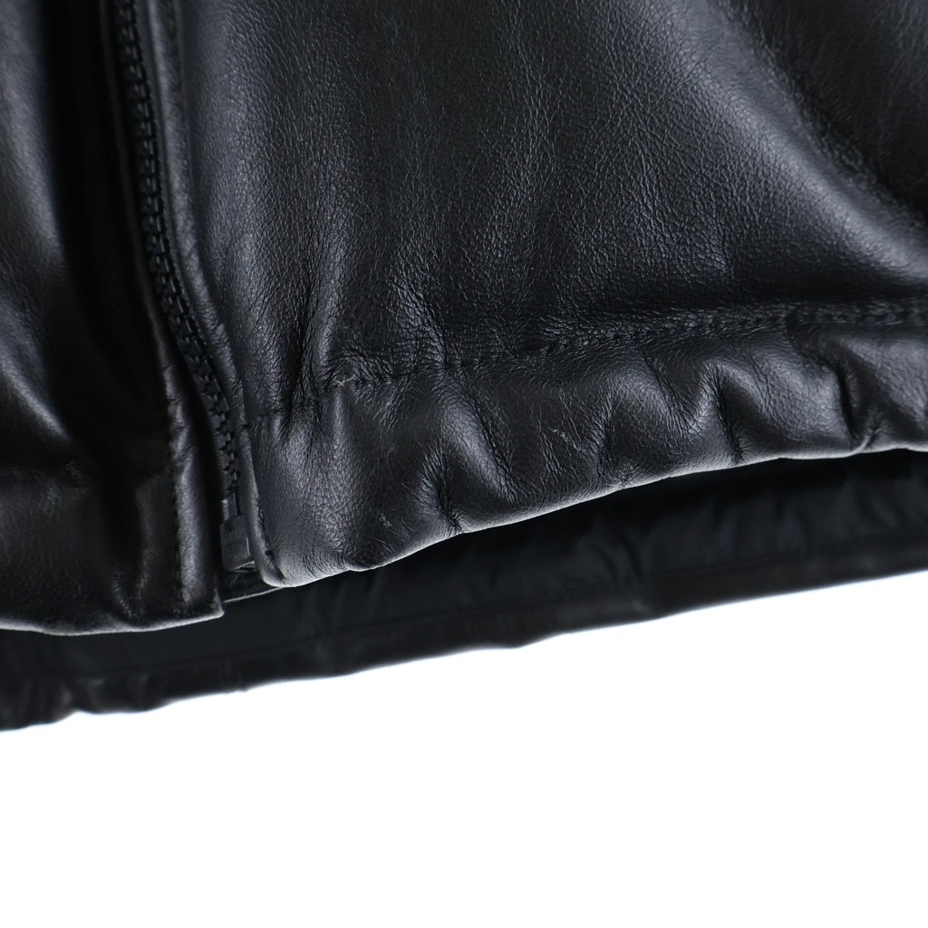 SUPREME(シュプリーム) 17AW ×THE NORTH FACE LEATHER NUPTSE DOWN JACKET ヌプシ レザーダウンジャケット ブラック ND91702I