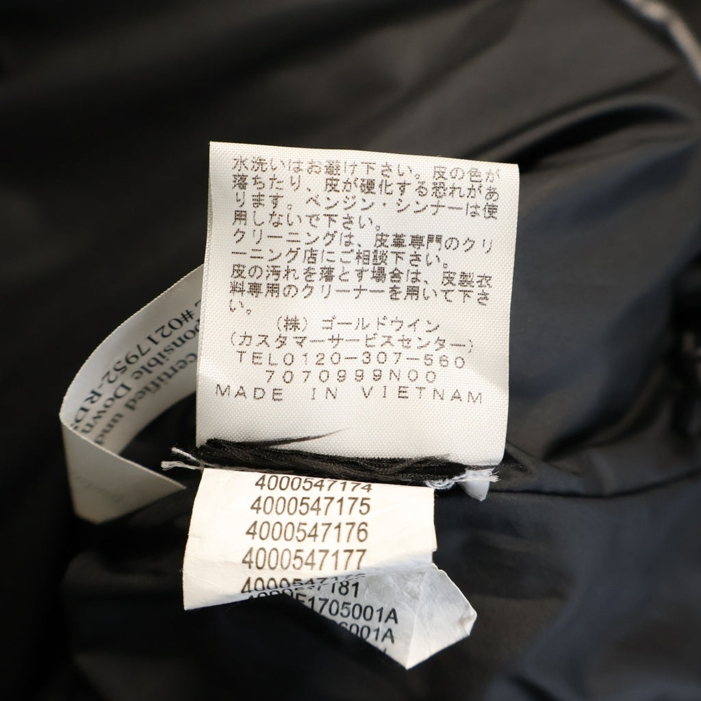 SUPREME(シュプリーム) 17AW ×THE NORTH FACE LEATHER NUPTSE DOWN JACKET ヌプシ レザーダウンジャケット ブラック ND91702I
