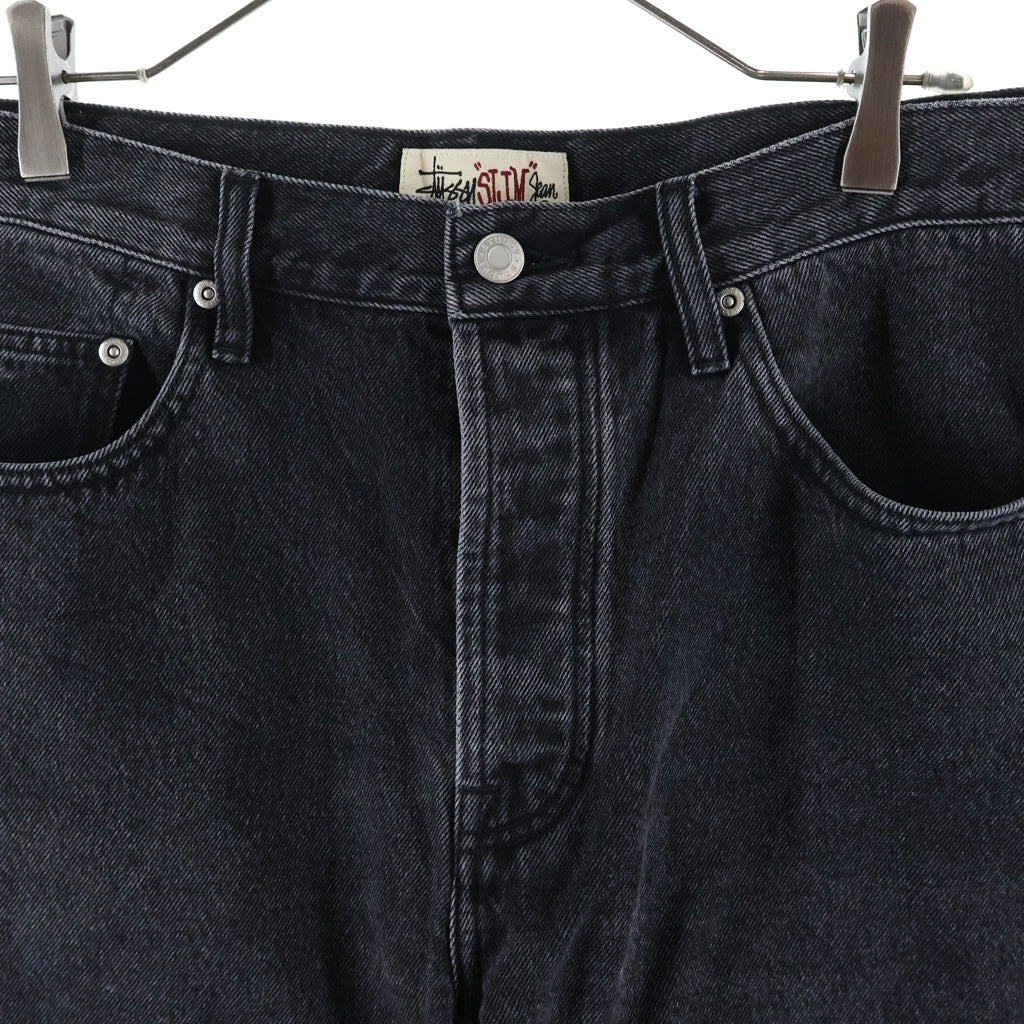 STUSSY(ステューシー) SLIM JEAN DENIM スリム ストレート デニム ジーンズ パンツ ブラック 116763