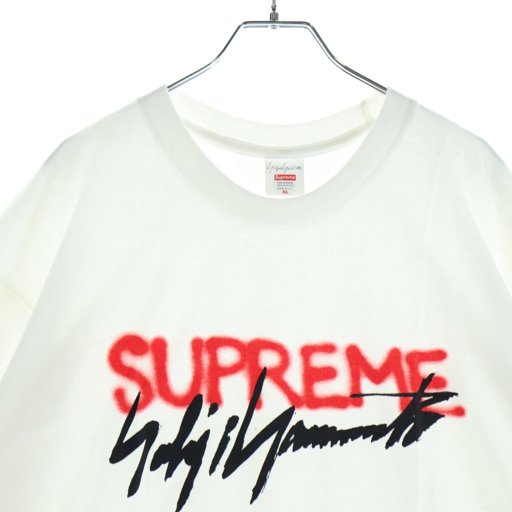 SUPREME(シュプリーム) 20AW ×Yohji Yamamoto Logo Tee ヨウジヤマモト ロゴクルーネック半袖Tシャツ カットソー ホワイト