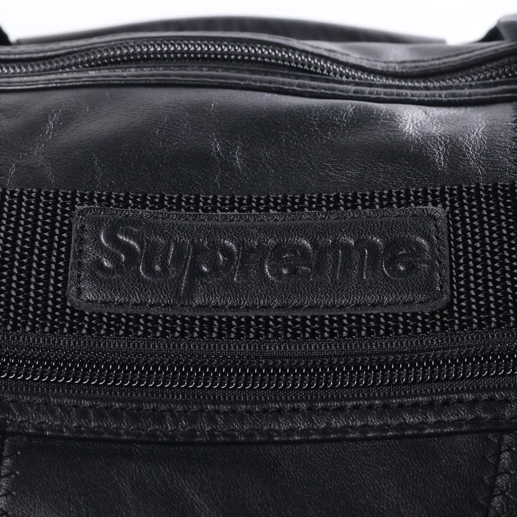 SUPREME(シュプリーム) 19AW Patchwork Leather Duffel Bag 31L パッチワーク レザーダッフルバッグ ブラック