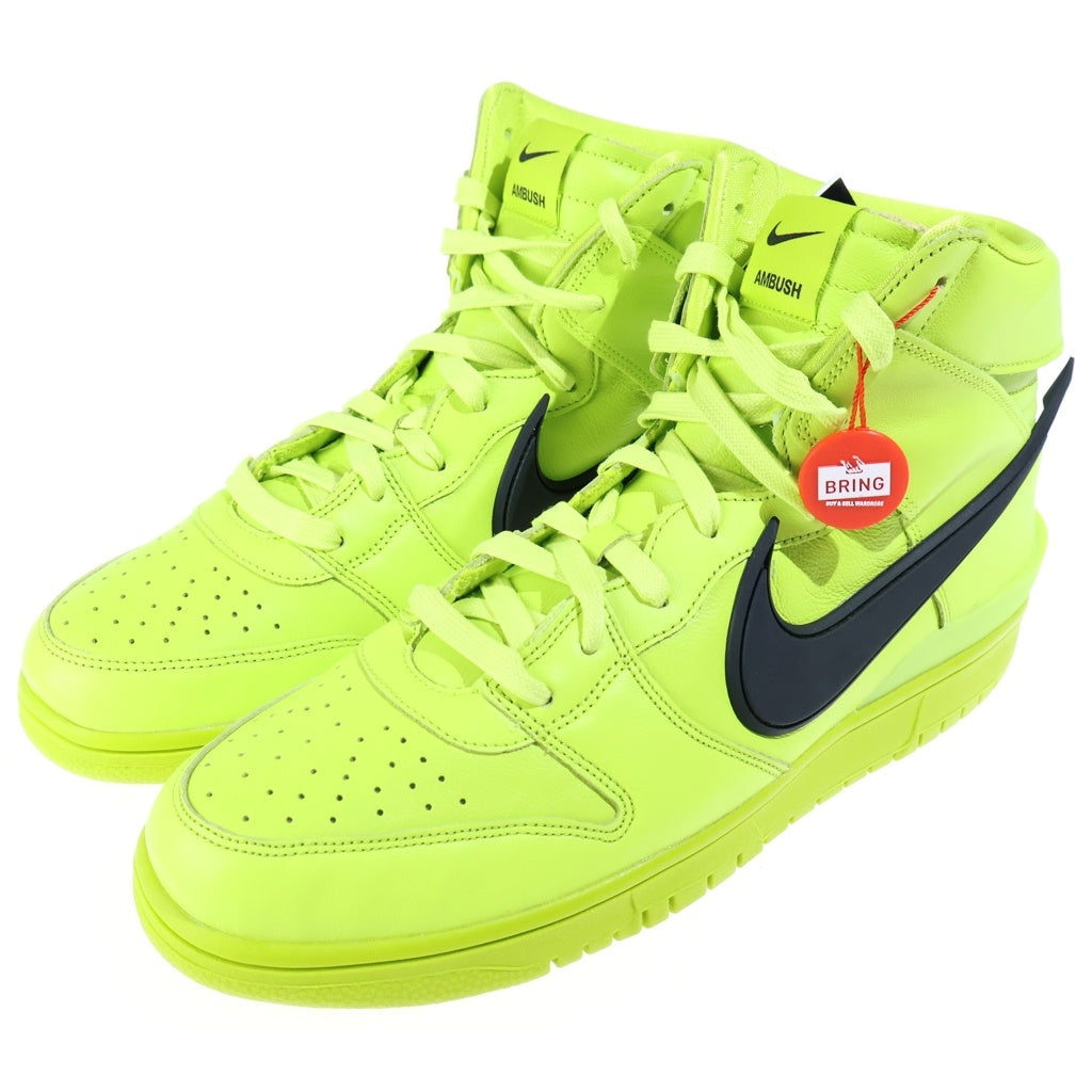NIKE(ナイキ) ×AMBUSH DUNK HIGH FLASH LIME CU7544-300 アンブッシュ ダンク フラッシュライム ハイカットスニーカー ライムグリーン US12/30cm