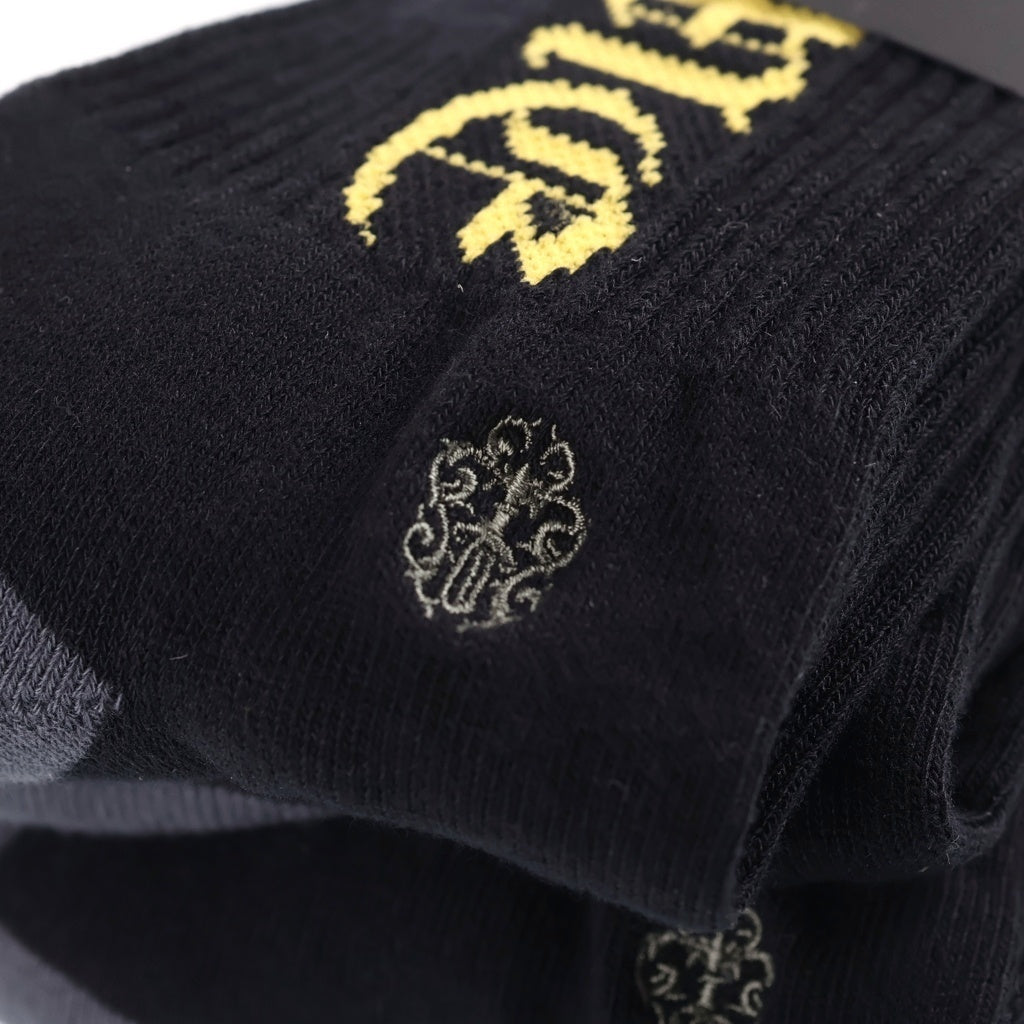 CHROME HEARTS(クロムハーツ) ダガー刺繍 ロゴ ソックス 3PK 3足セット ブラック