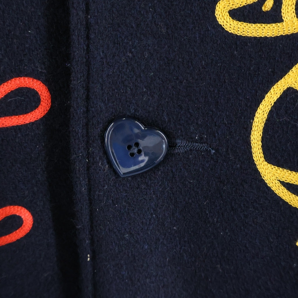 HUMAN MADE(ヒューマンメイド) Varsity Jacket バーシティージャケット アヒル 刺繍ウールスタジャン ネイビー/グレー HM22JK012