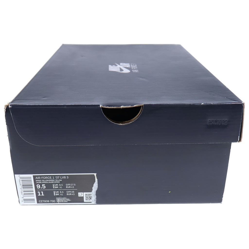 NIKE(ナイキ) AIR FORCE 1 '07 LV8 3 LOW QUALITY MADE Speed Yellow CZ7939-700 エアフォース1 ロー クオリティーメイド スピードイエロー コルク ローカットスニーカー US9.5/27.5cm