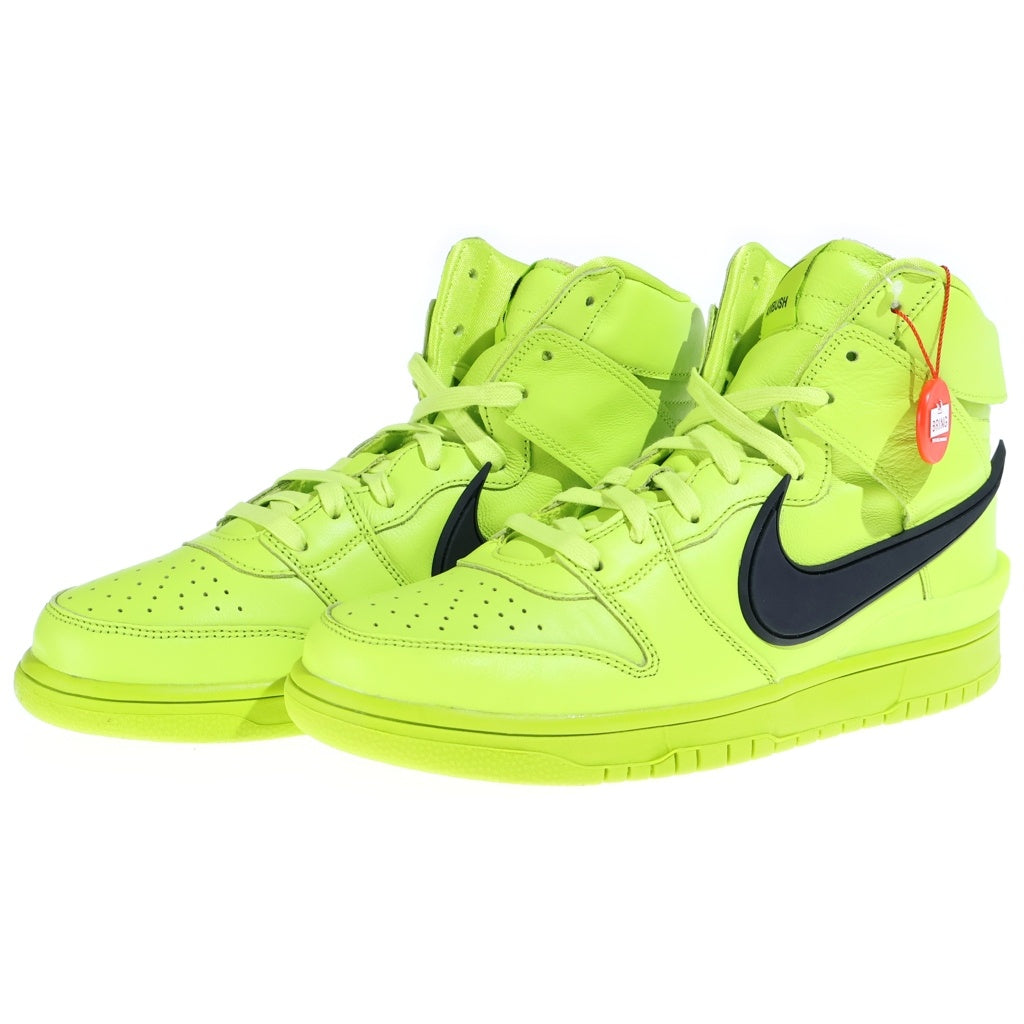 NIKE(ナイキ) ×AMBUSH DUNK HIGH FLASH LIME CU7544-300 アンブッシュ ダンク フラッシュライム ハイカットスニーカー ネオングリーン US9.5/27.5cm