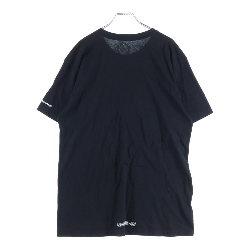 CHROME HEARTS(クロムハーツ) Neck Logo ネックロゴ クルーネック半袖Tシャツカットソー ブラック