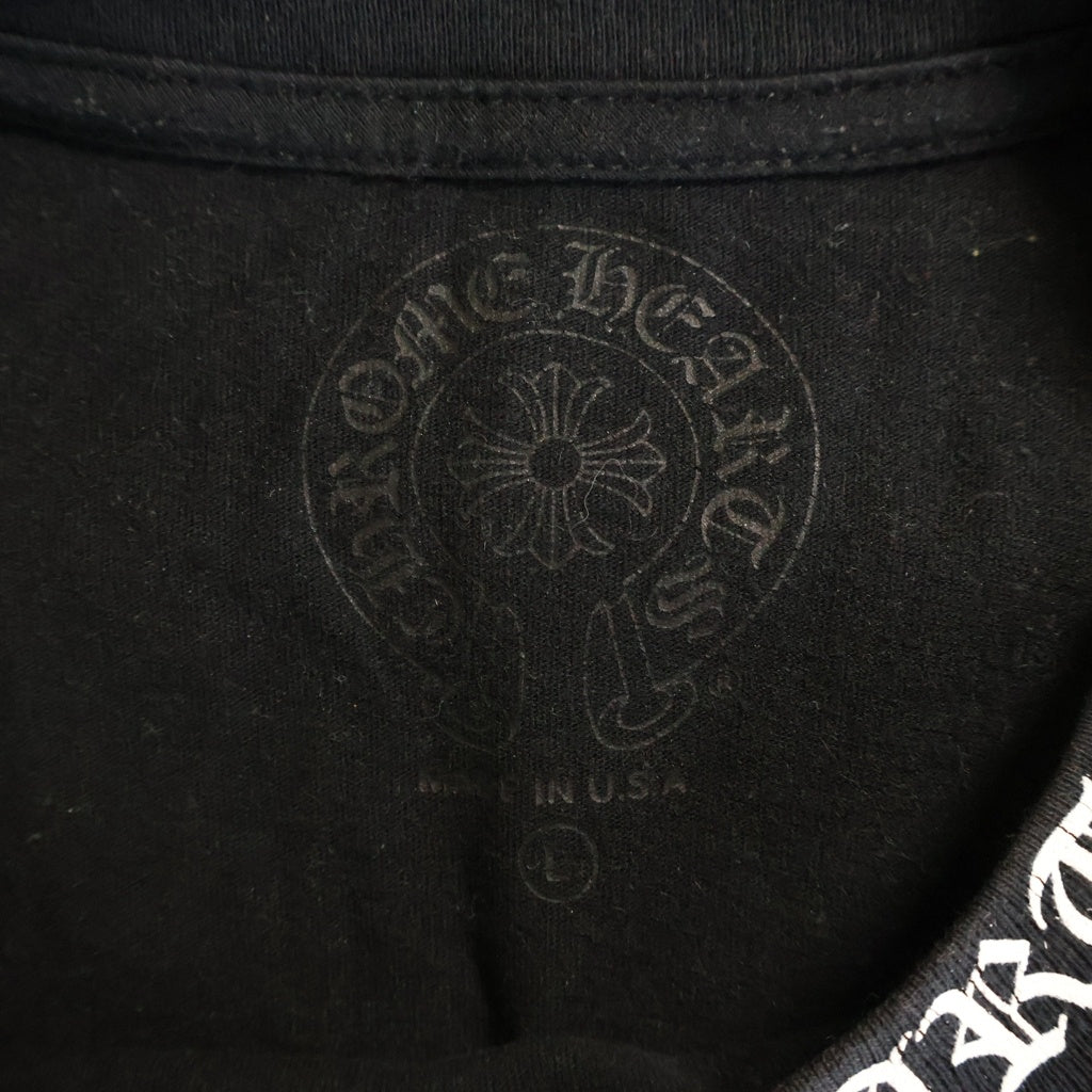 CHROME HEARTS(クロムハーツ) Neck Logo ネックロゴ クルーネック半袖Tシャツカットソー ブラック