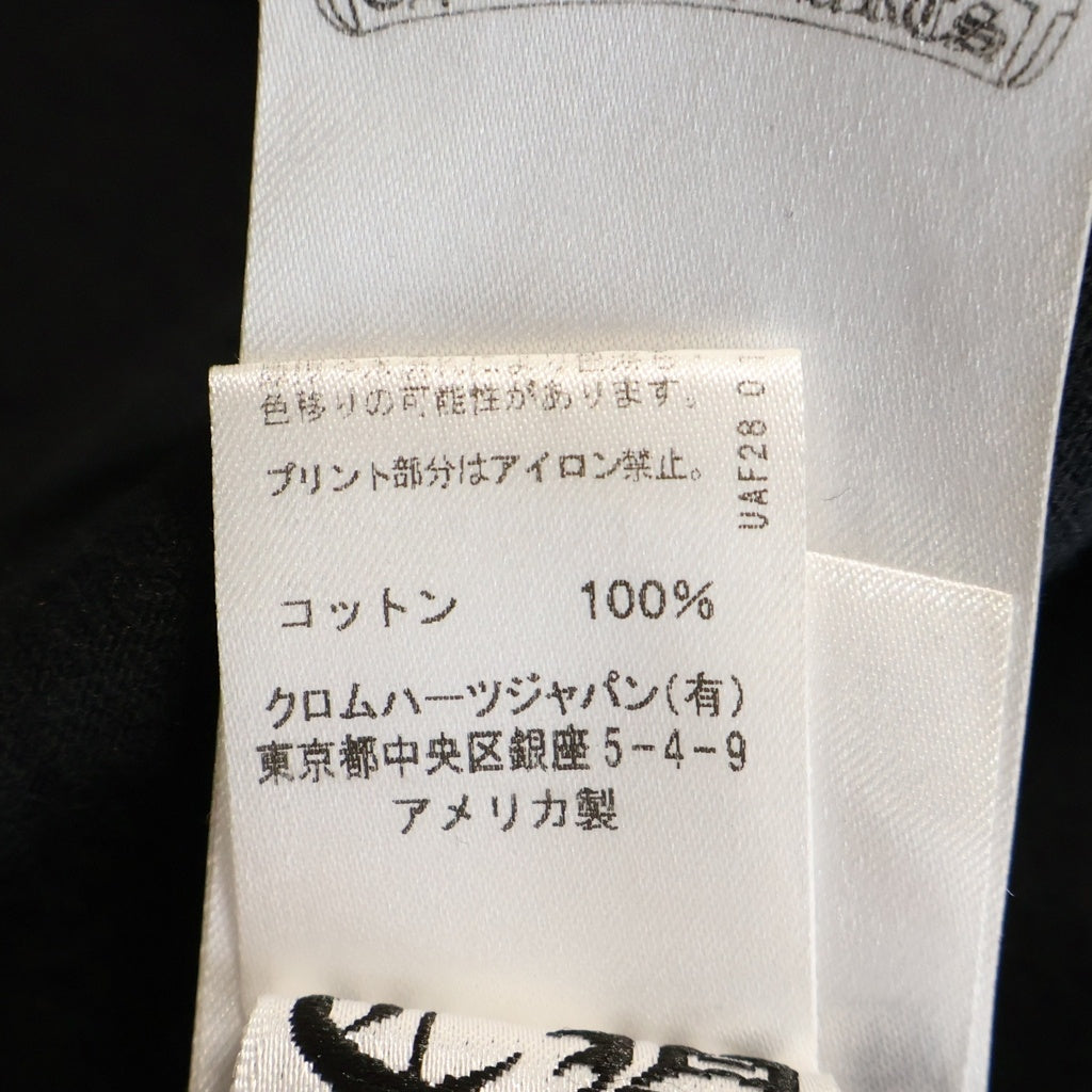 CHROME HEARTS(クロムハーツ) Neck Logo ネックロゴ クルーネック半袖Tシャツカットソー ブラック
