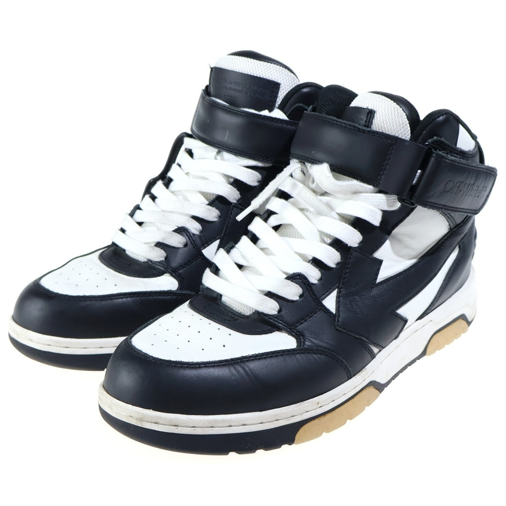 OFF-WHITE(オフホワイト) Out Of Office Mid Top Leather Sneaker アウトオブ オフィス ミッド レザー スニーカー ホワイト/ブラック