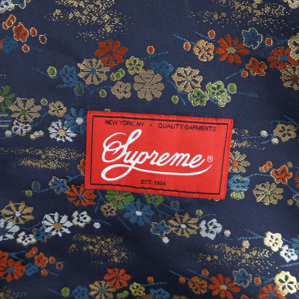 SUPREME(シュプリーム) 26SS Floral Jacquard Baseball Jersey フローラル ジャガード ベースボール シャツ ネイビー