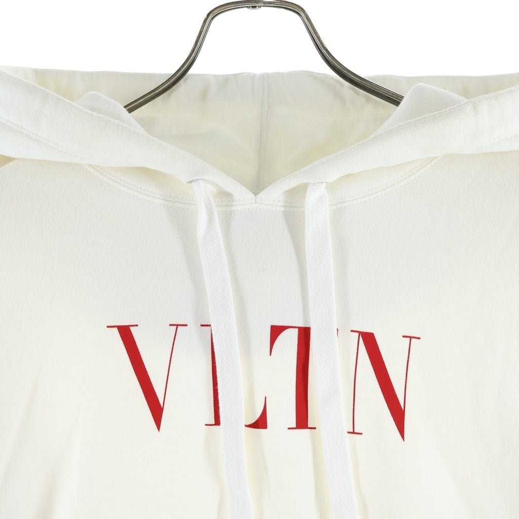 VALENTINO(ヴァレンティノ) VLTN ロゴプリントフーディー プルオーバーパーカー ホワイト WV3MF14F3TV