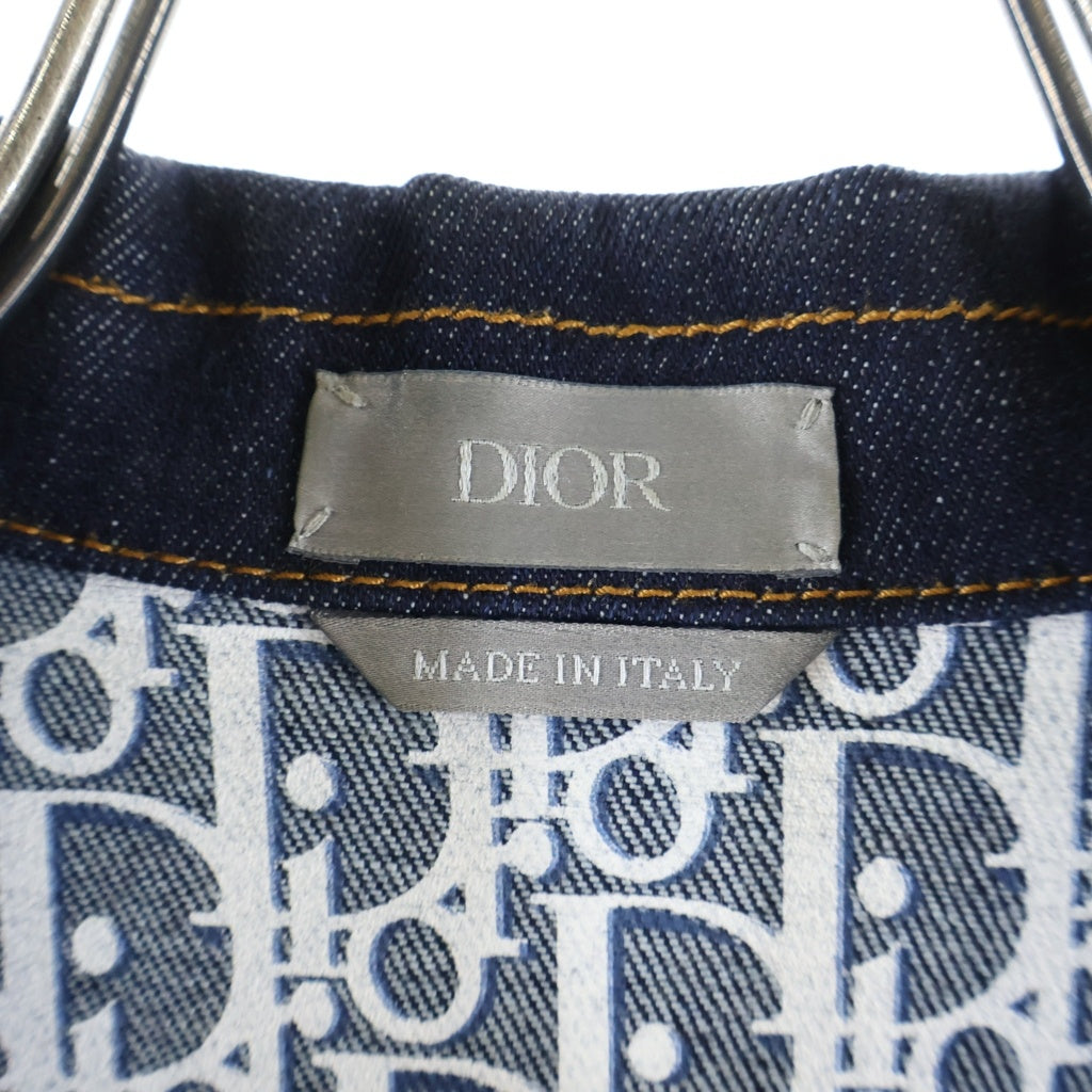 Christian Dior(クリスチャンディオール) 20SS トロッターロゴ オブリーク柄 デニムジャケット インディゴ 013D482B226X
