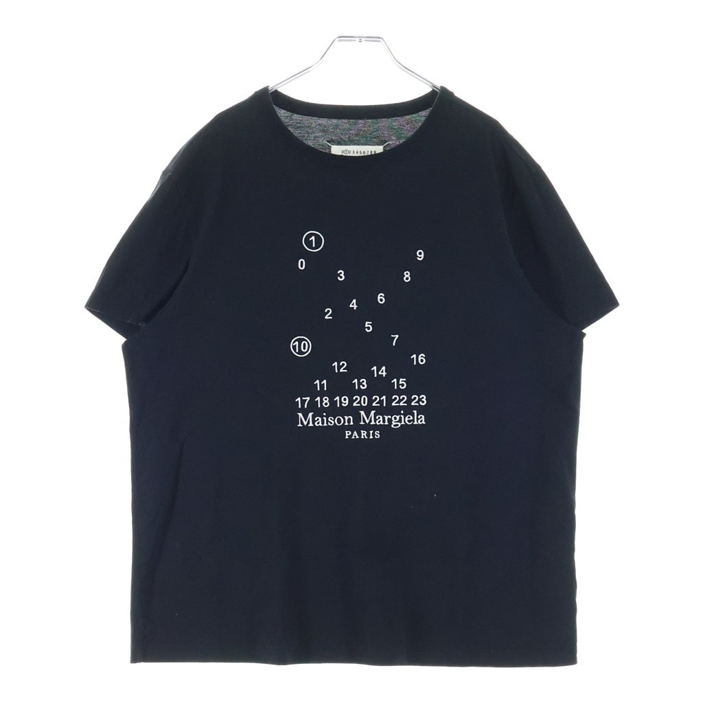 Maison Martin Margiela(メゾンマルタンマルジェラ) 23SS T-Shirt ロゴ刺繍 半袖Tシャツ ブラック S50GC0684 S22816