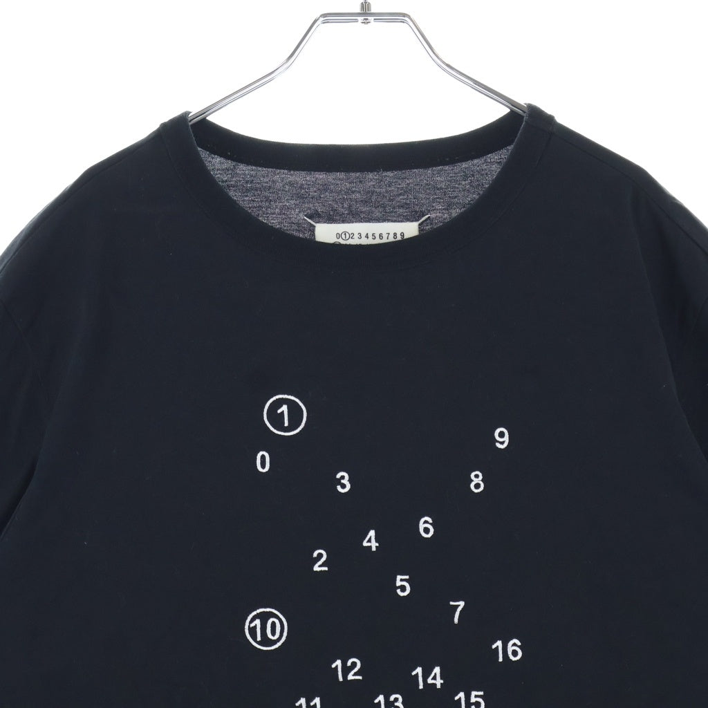 Maison Martin Margiela(メゾンマルタンマルジェラ) 23SS T-Shirt ロゴ刺繍 半袖Tシャツ ブラック S50GC0684 S22816