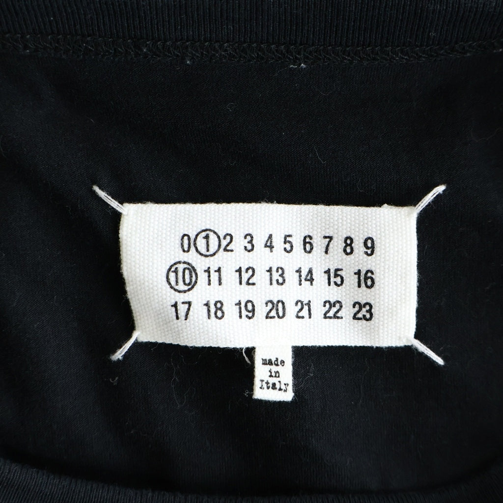 Maison Martin Margiela(メゾンマルタンマルジェラ) 23SS T-Shirt ロゴ刺繍 半袖Tシャツ ブラック S50GC0684 S22816