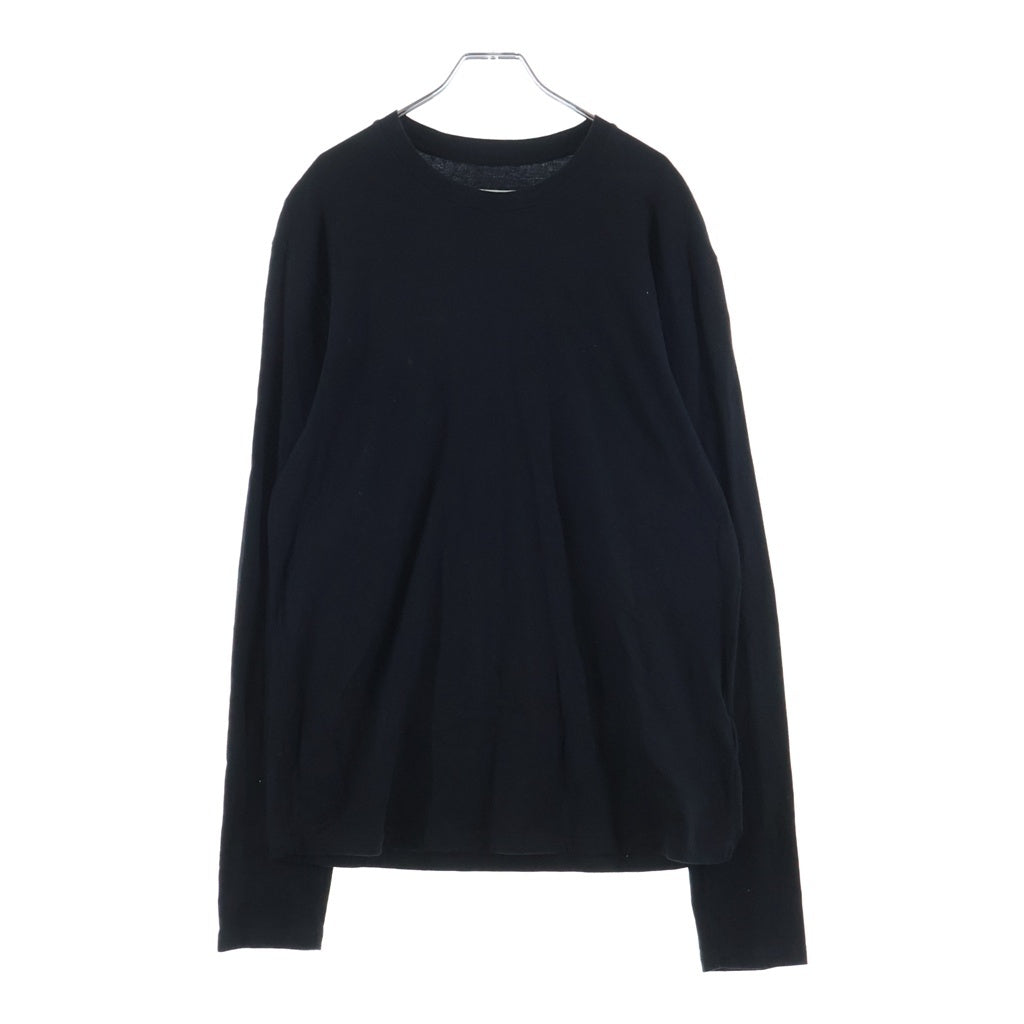 JIL SANDER(ジルサンダー) 24AW T-SHIRT LS バックロゴプリント クルーネック 長袖Tシャツ カットソー ブラック J22GC0188