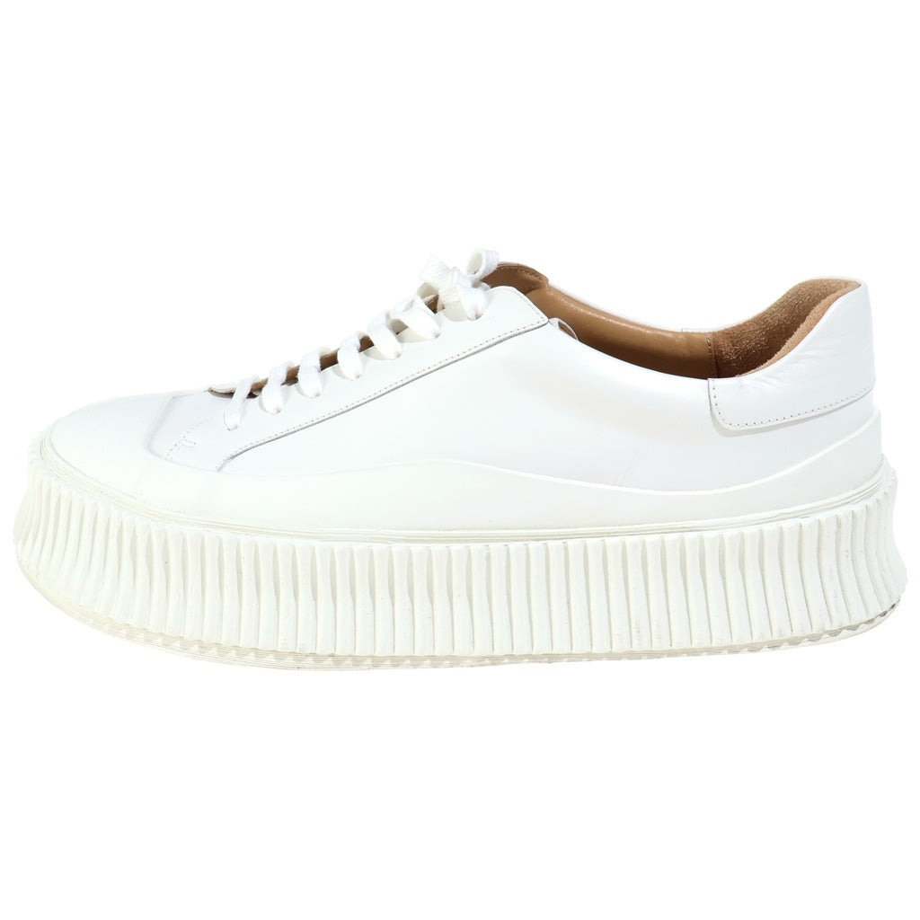 JIL SANDER(ジルサンダー) プラットフォーム レザー ローカットスニーカー ホワイト J15WS0002