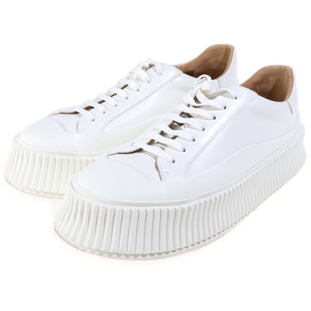 JIL SANDER(ジルサンダー) プラットフォーム レザー ローカットスニーカー ホワイト J15WS0002