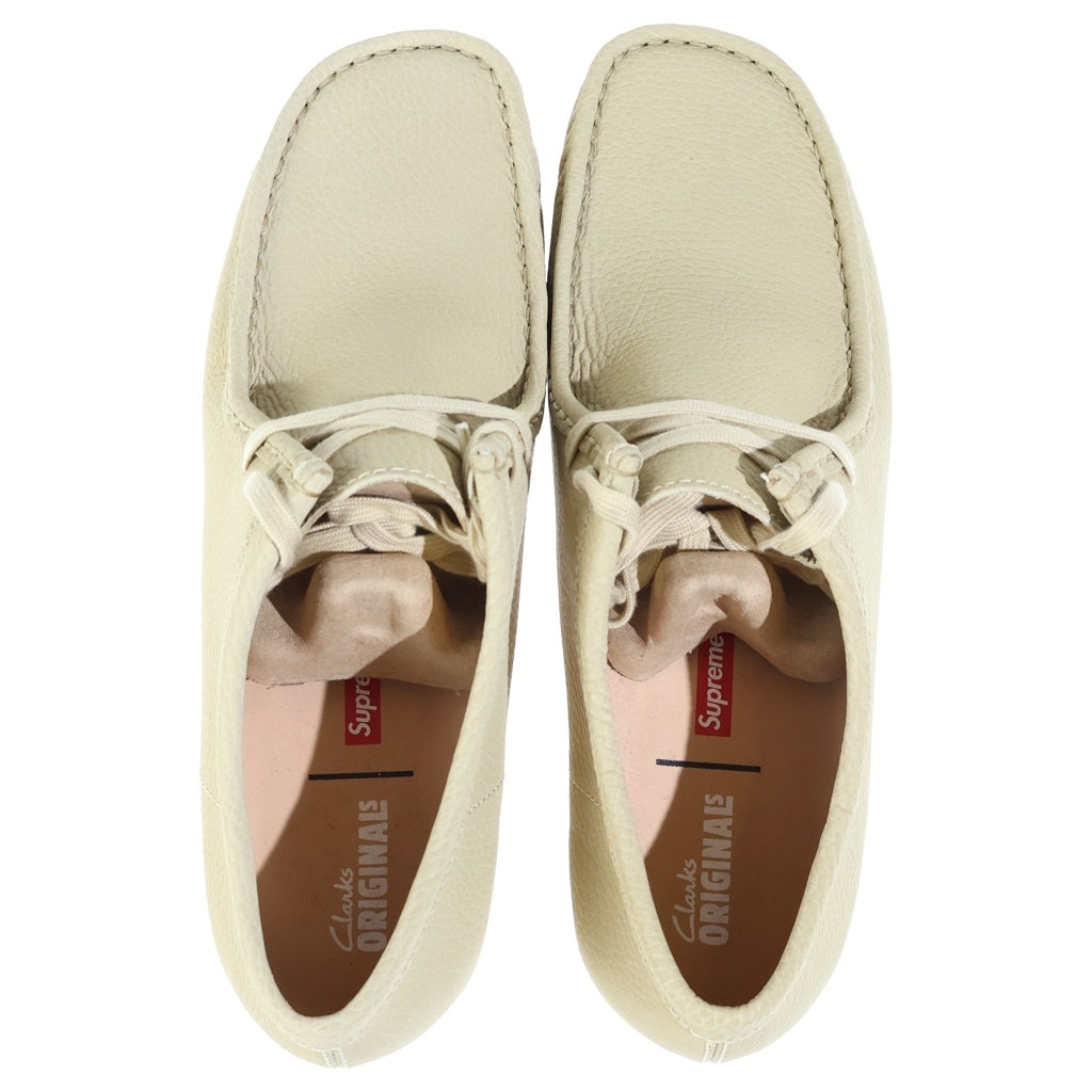 SUPREME(シュプリーム) 25SS ×CLARKS Reflective Wallabee クラークス リフレクティブワラビー レザーシューズ クリーム US9.5/27.5cm