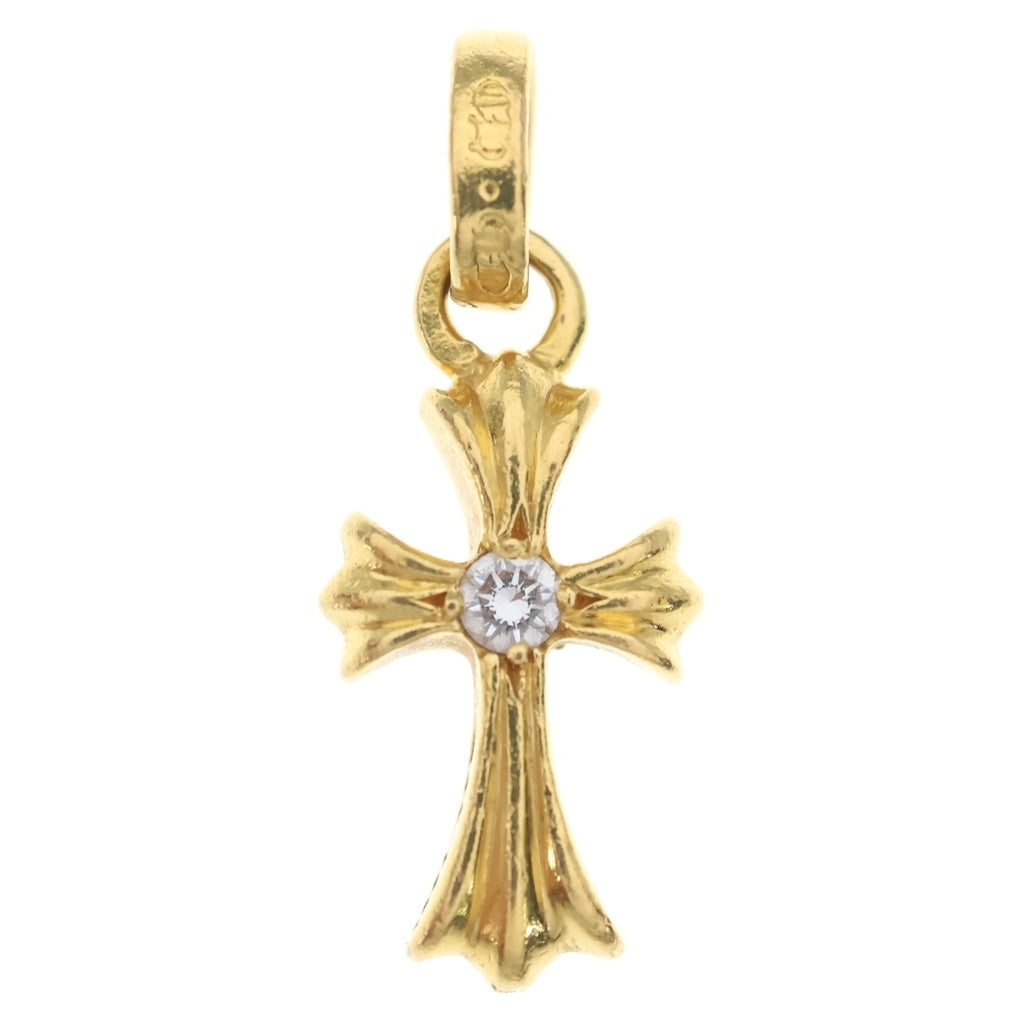CHROME HEARTS(クロムハーツ) 22K CRS BBYFAT DIA ベイビーファットクロス 両面1ダイヤ ペンダントトップ ゴールド BCA034