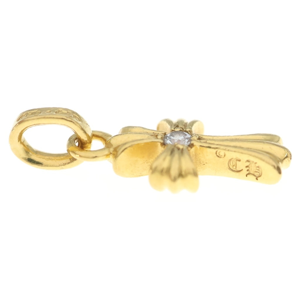 CHROME HEARTS(クロムハーツ) 22K CRS BBYFAT DIA ベイビーファットクロス 両面1ダイヤ ペンダントトップ ゴールド BCA034
