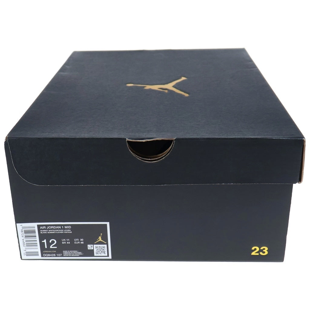 NIKE(ナイキ) Air Jordan 1 Mid Summit White Vintage エアジョーダン1 ミッド サミットホワイト ヴィンテージライケン ハイカットスニーカーシューズ US12/30cm DQ8426-107