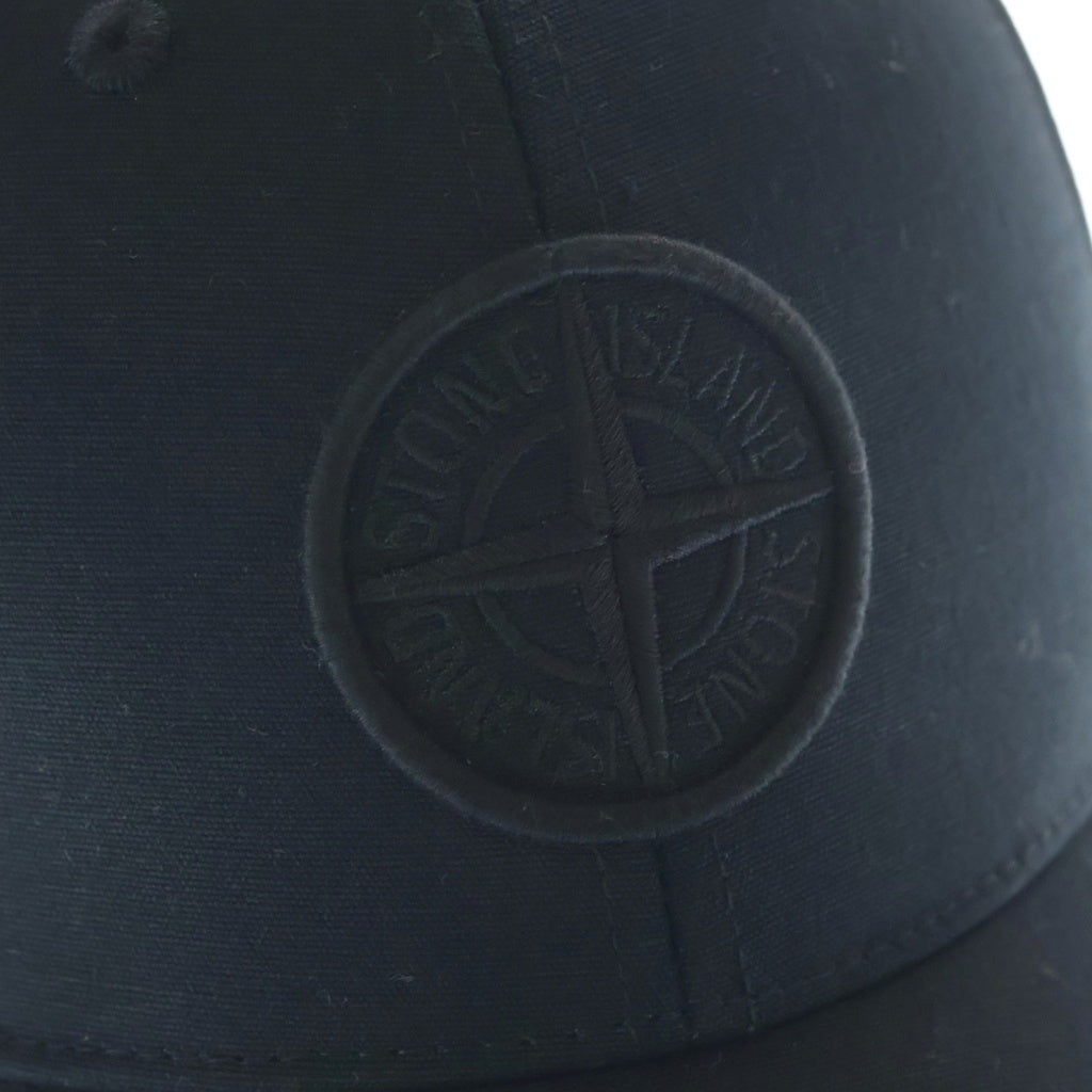 STONE ISLAND(ストーンアイランド) フロントロゴ 刺繍 コットン ベースボールキャップ 6パネル ブラック K2S159100013