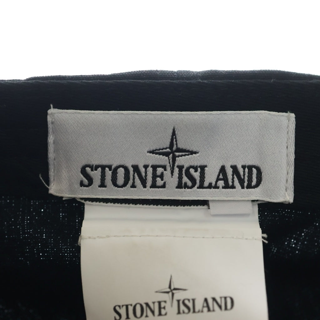 STONE ISLAND(ストーンアイランド) フロントロゴ 刺繍 コットン ベースボールキャップ 6パネル ブラック K2S159100013