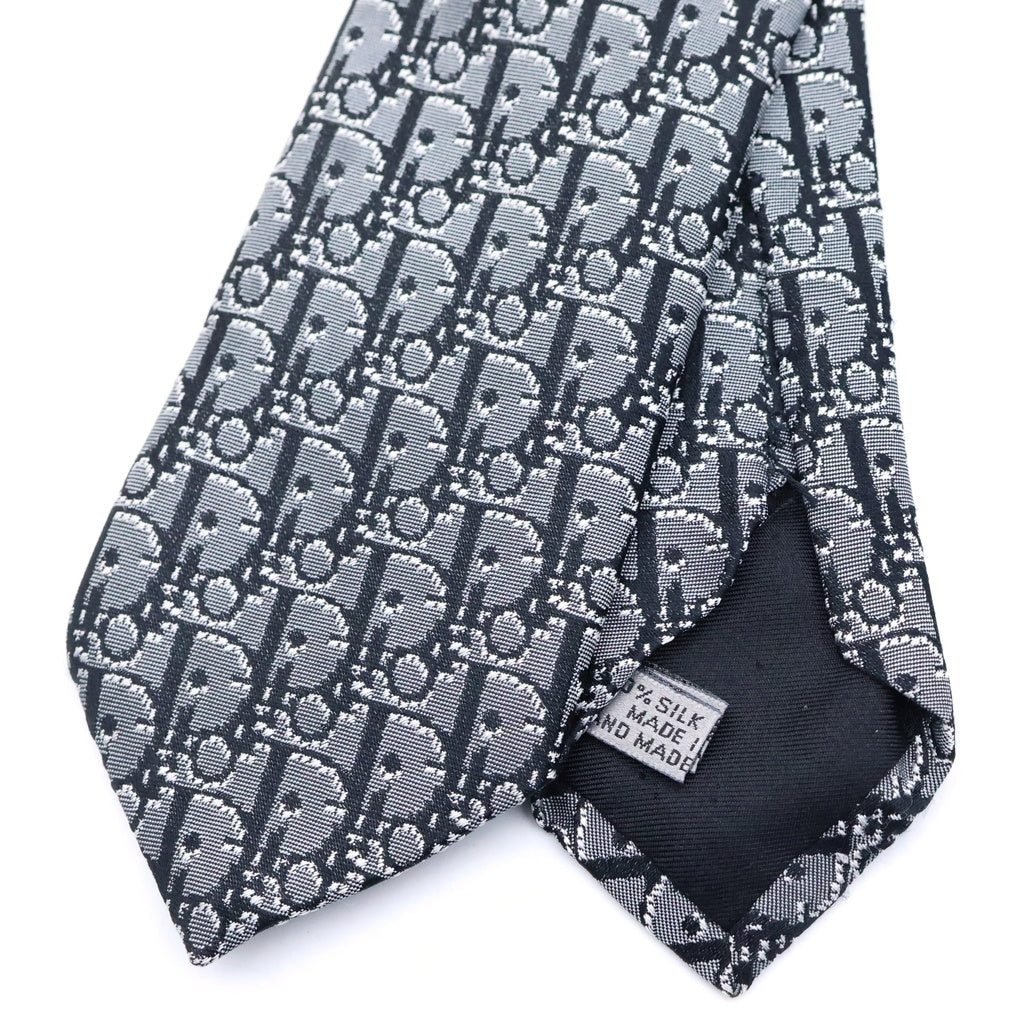 DIOR(ディオール) 総柄 トロッター シルク ネクタイ グレー