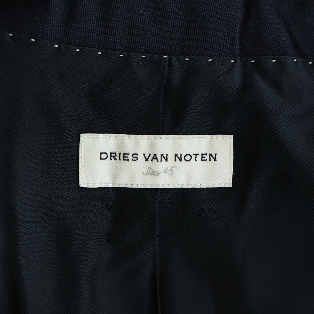 DRIES VAN NOTEN(ドリスヴァンノッテン) 2B テーラードジャケット ウールポリエステル ネイビー 73-07-94-07020