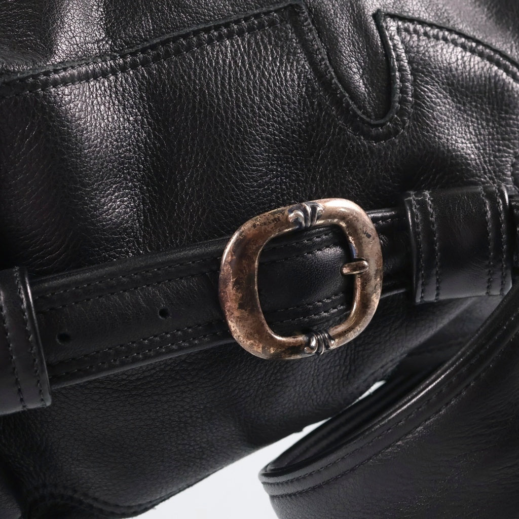 CHROME HEARTS(クロムハーツ) LERO レロ フレアニー クロスパッチ付き ワンショルダーバッグ ブラック レディース