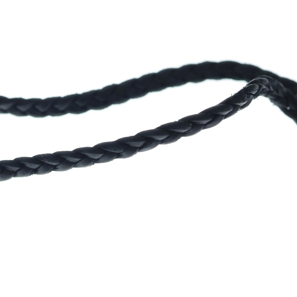 CHROME HEARTS(クロムハーツ) BS FLUER BC BSフレア レザーブレイド ボロチップ ネックレス ブラック/シルバー