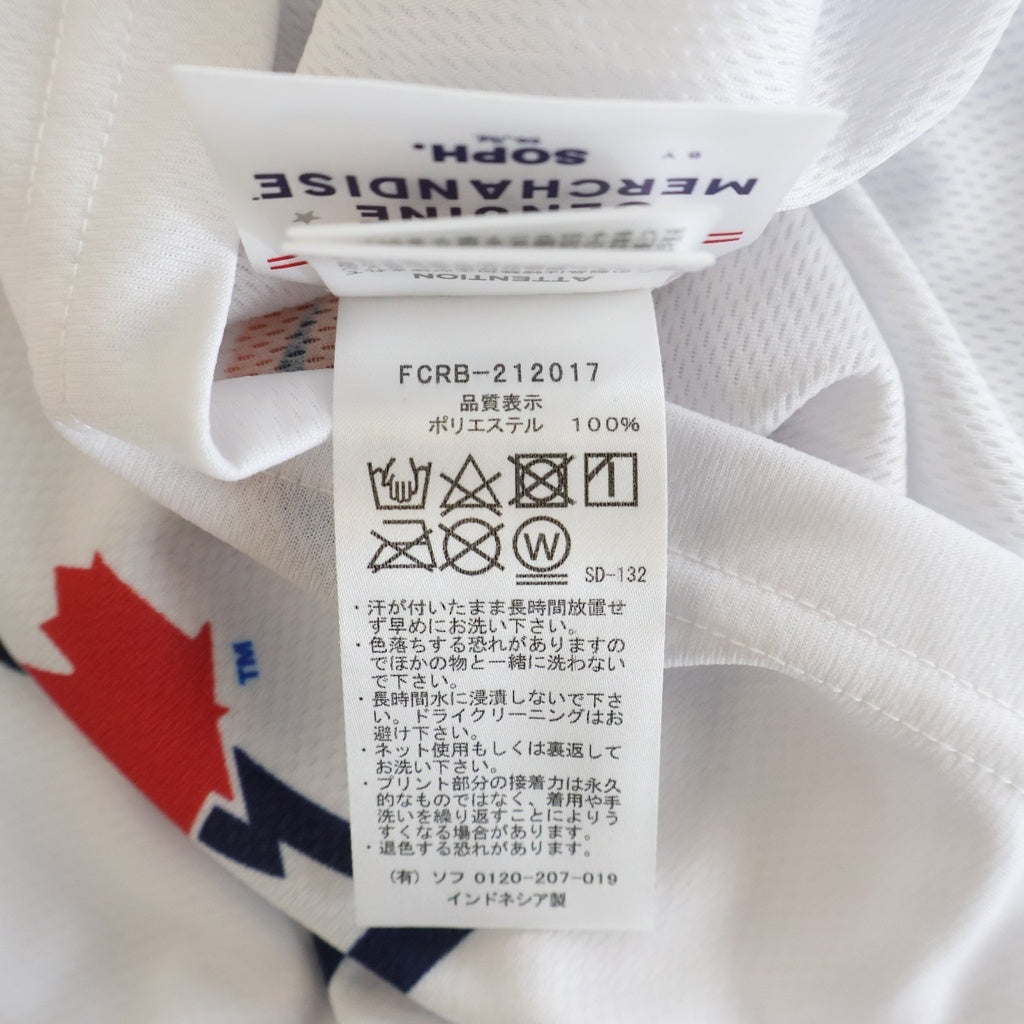F.C.R.B.(エフシーアールビー) ×MLB TOUR ALL TEAM BIG TEE ツアー オール チーム ビッグ プリント 半袖Tシャツ カットソー ホワイト FCRB-212017