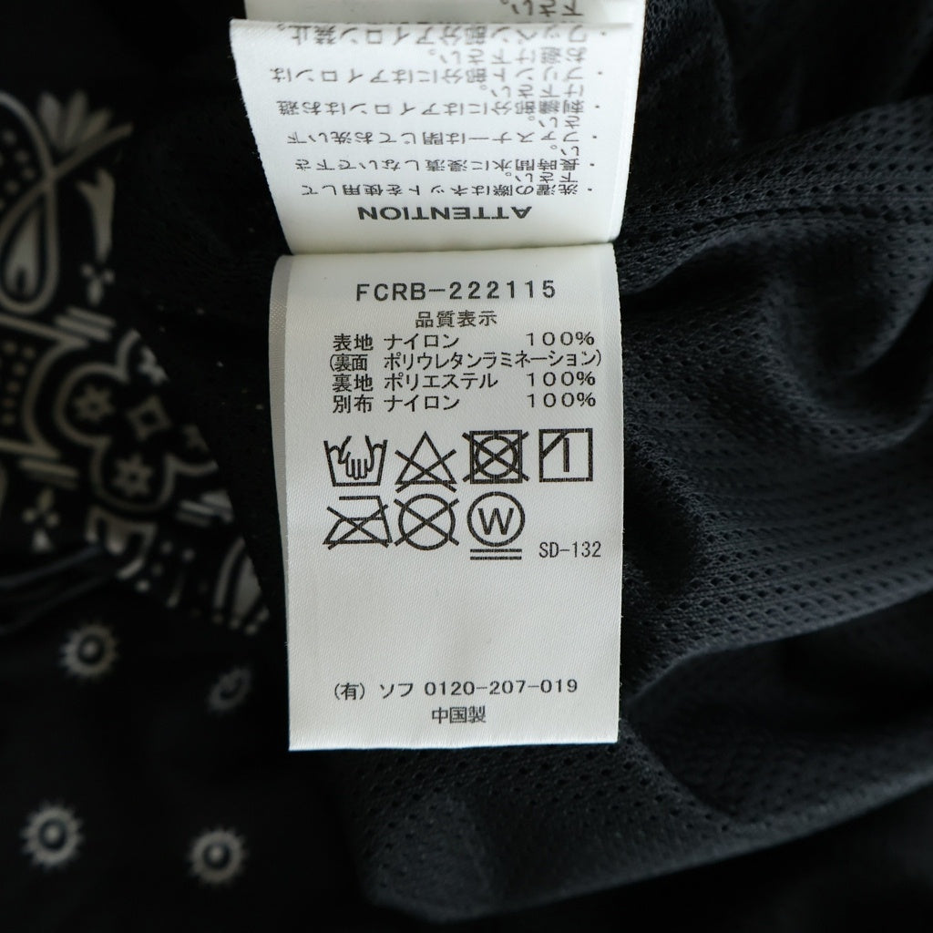F.C.R.B./F.C.Real Bristol/FCRB(エフシーアールビー/エフシーレアルブリストル) 22AW BANDANA TRAINING JACKET バンダナ柄 トレーニング ジップアップ ジャケット ブラック CRB-222115