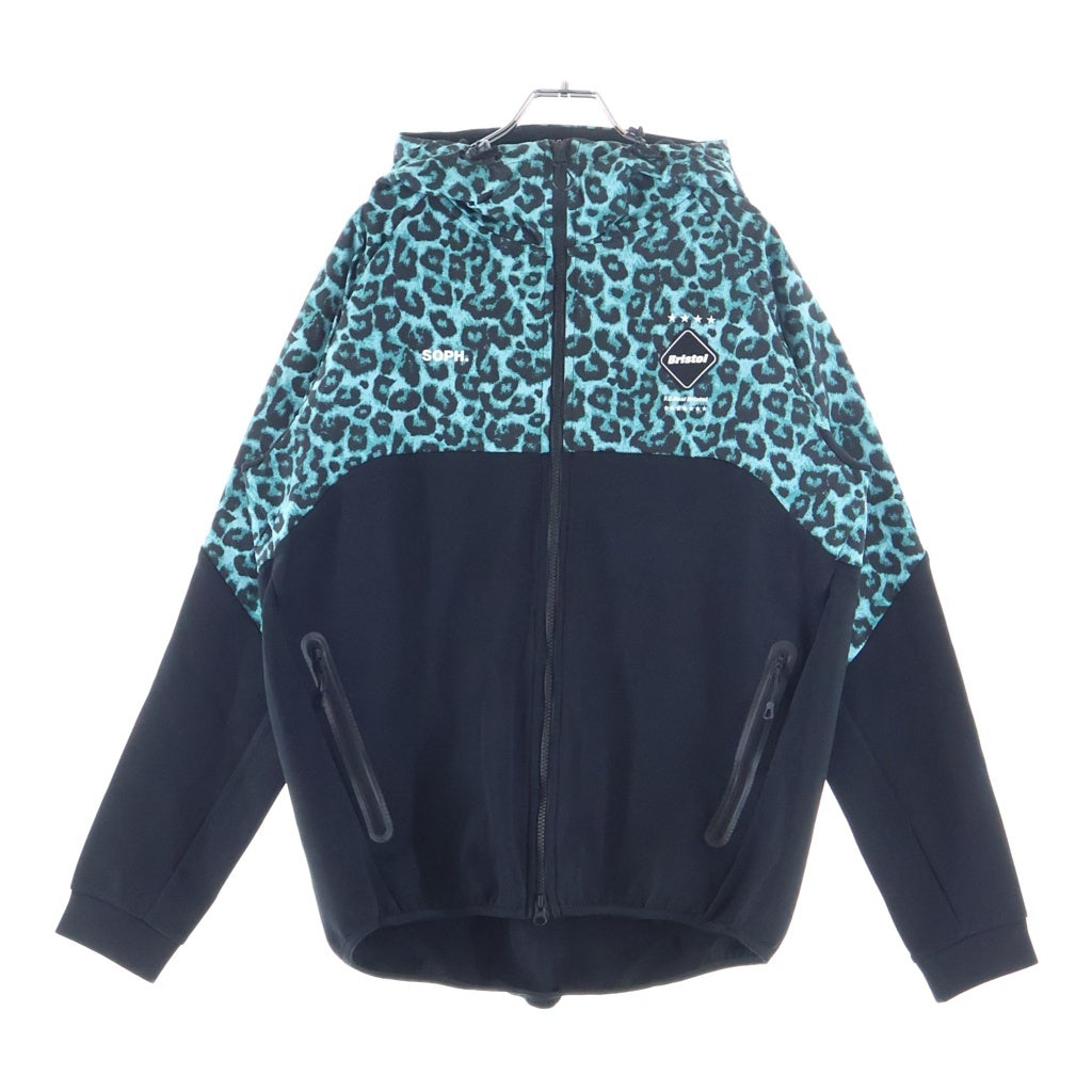 F.C.R.B.(エフシーアールビー) 22SS VENTILATION HOODIE レオパード柄 ベンチレーション ジップアップ フーディ ジャケット ブラック FCRB‐220041 FCRB-220041