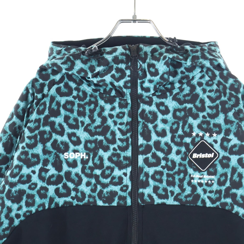 F.C.R.B.(エフシーアールビー) 22SS VENTILATION HOODIE レオパード柄 ベンチレーション ジップアップ フーディ ジャケット ブラック FCRB‐220041 FCRB-220041