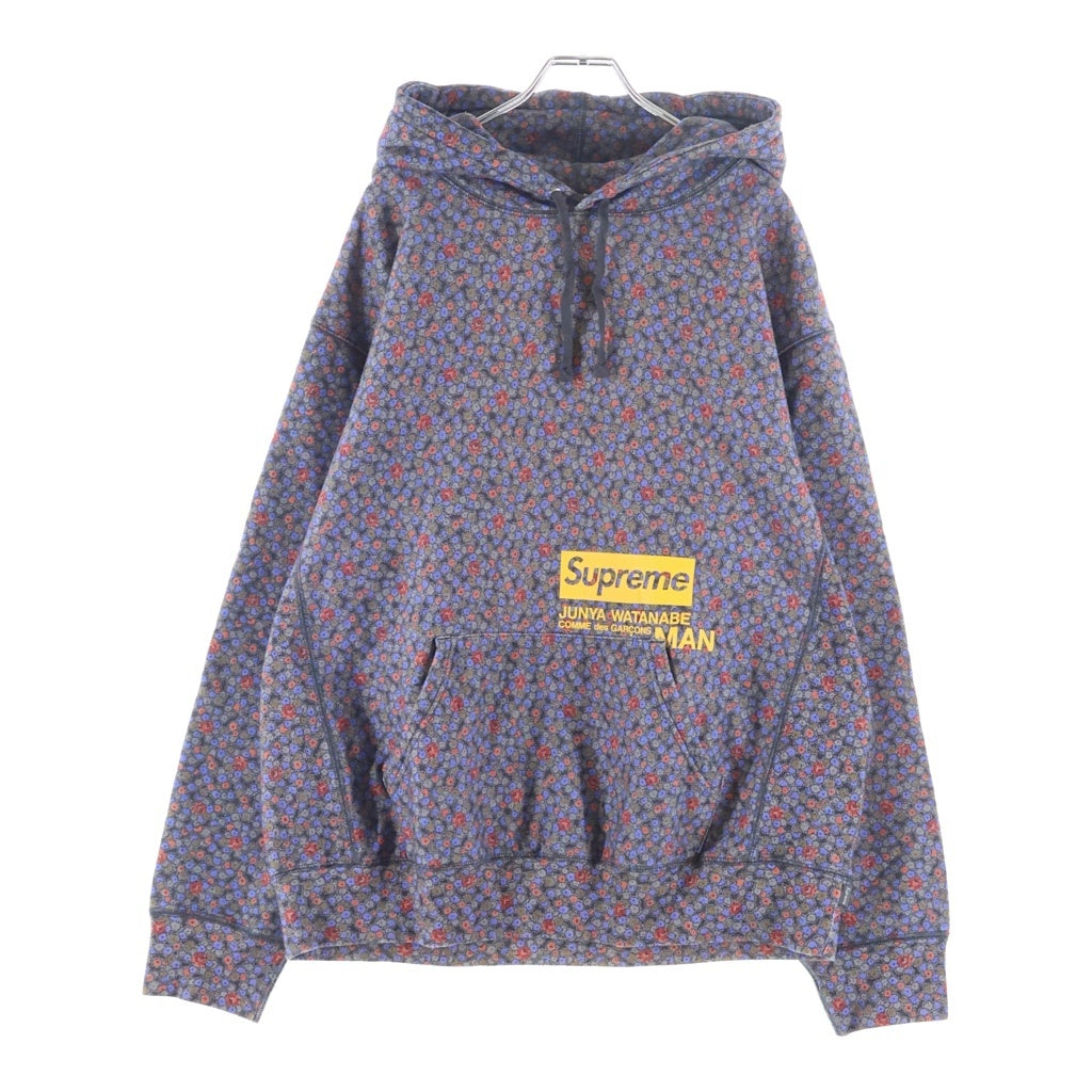 SUPREME(シュプリーム) 21AW ×JUNYA WATANABE COMME des GARCONS MAN Black Flowers Hooded Sweatshirt プルオーバーパーカー