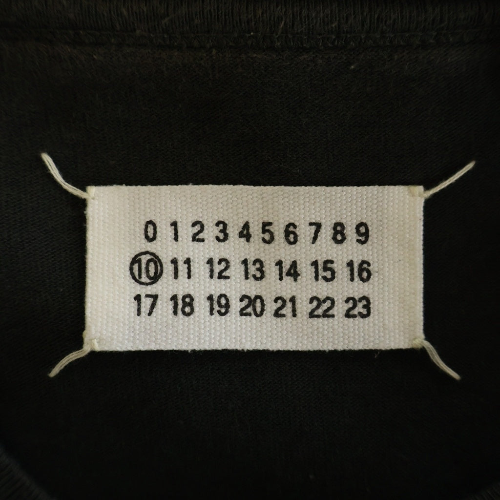 Maison Margiela(メゾンマルジェラ) Vガゼット ここのえ クルーネックスウェット カットソー チャコールブラック