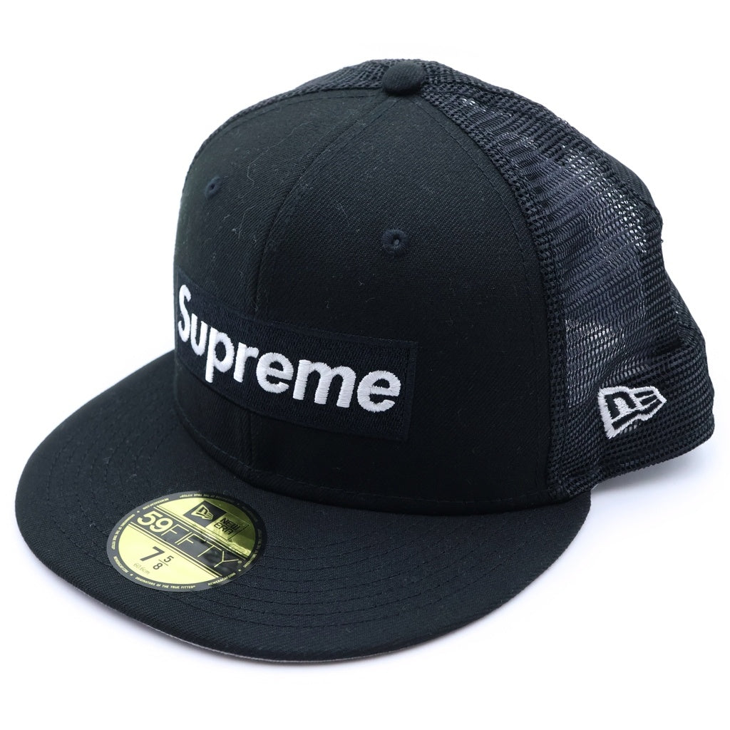 SUPREME(シュプリーム) 22SS ×New Era Box Logo Mesh Back Cap ボックスロゴ メッシュバック ベースボールキャップ 帽子 ブラック