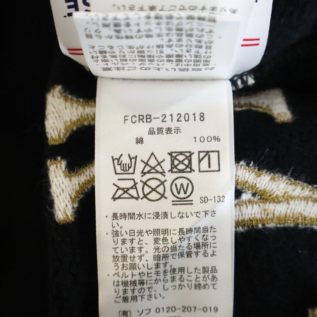 F.C.R.B.(エフシーアールビー) ×MLB TOUR ALL TEAM SWEAT HOODIE ツアー オールチーム スウェットフーディー 刺繍プルオーバーパーカー ブラック FCRB-212018