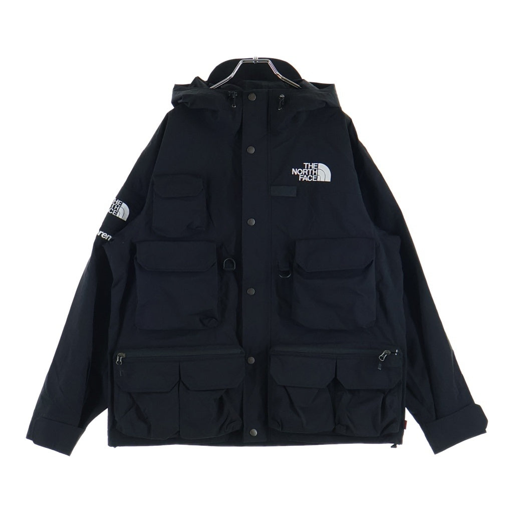 SUPREME(シュプリーム) 20SS ×THE NORTH FACE Cargo Jacket ザノースフェイス ロゴエンブロイダリー ナイロンカーゴジャケット ブラック NF0A4QSX