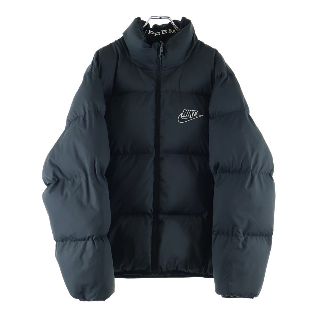SUPREME(シュプリーム) 21SS × NIKE Reversible Puffy Jack ナイキ リバーシブル パフィー ジップアップ ダウンジャケット ブラック DB0494-010