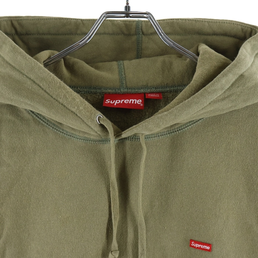 SUPREME(シュプリーム) 21AW Small Box Logo Hooded Sweatshirt スモールボックスロゴ 長袖プルオーバーパーカー フーディ カーキ