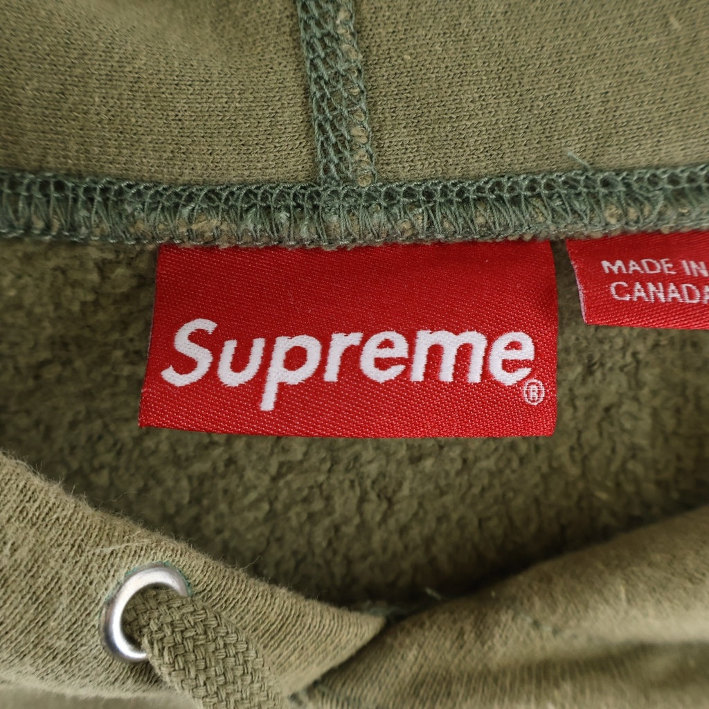 SUPREME(シュプリーム) 21AW Small Box Logo Hooded Sweatshirt スモールボックスロゴ 長袖プルオーバーパーカー フーディ カーキ