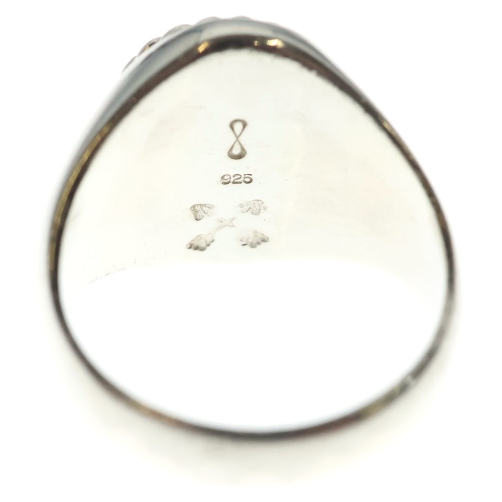 WAKAN SILVER SMITH(ワカンシルバースミス) Oval Signet Ring Black Onyx オーバルシグネットリング ブラックオニキス シルバー/ブラック R-034ST