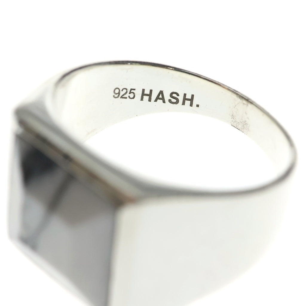 NO BRAND(ノーブランド) 【HASH】ハッシュ HOWLITE SQUARE RING ハウライト スクエアリング シルバー/ホワイト
