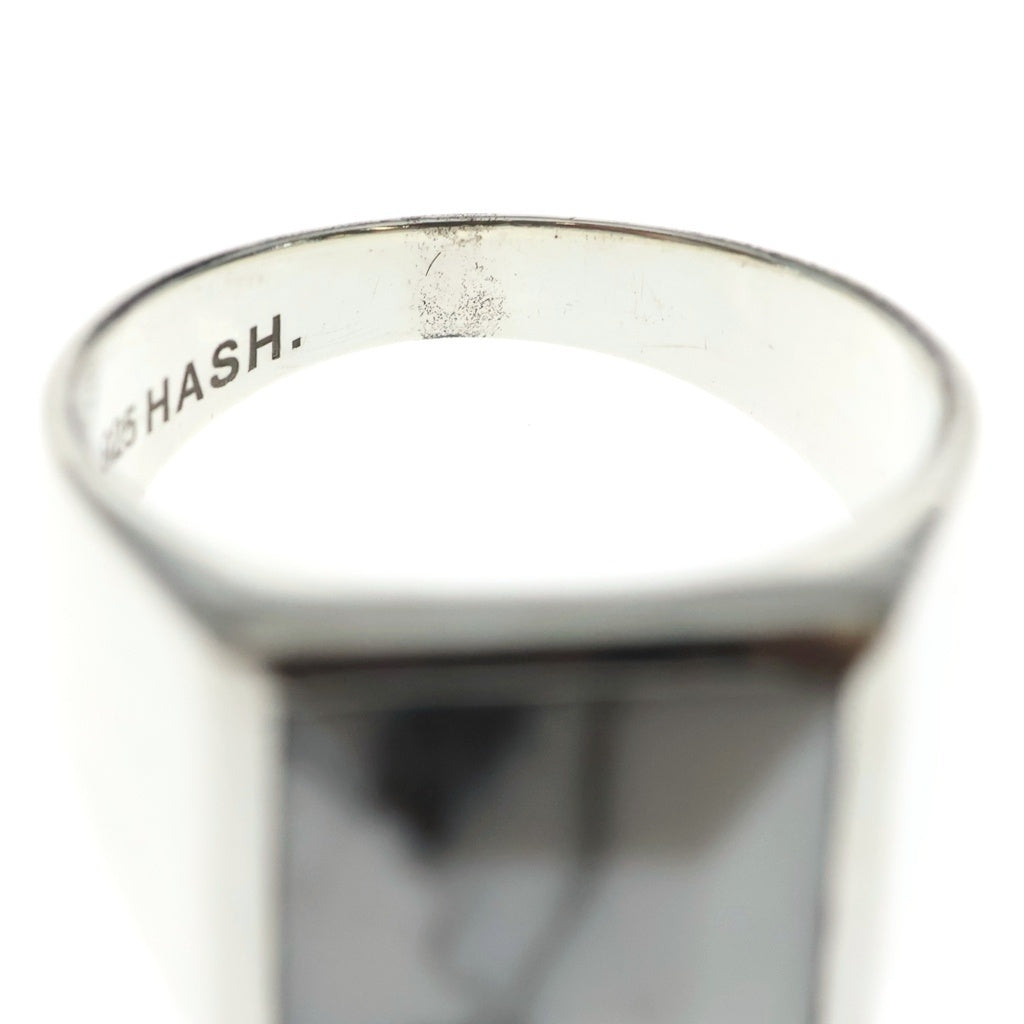 NO BRAND(ノーブランド) 【HASH】ハッシュ HOWLITE SQUARE RING ハウライト スクエアリング シルバー/ホワイト